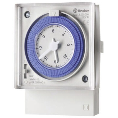 Finder Analogue DIN Rail Time Switch 230 V ac, 1-Channel