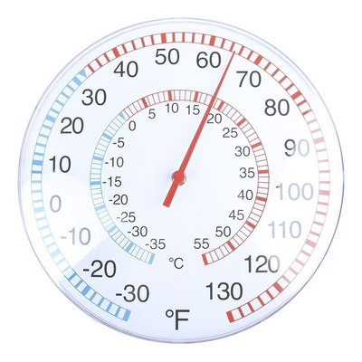 RS PRO Wall Mount Dial Thermometer -33 → +55 °C