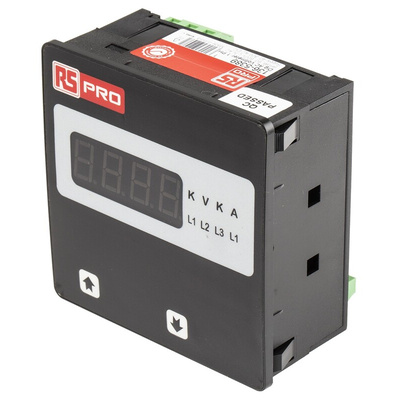 RS PRO Digital Voltmeter AC, LED Display 4-Digits ±0.5 + 1 Digit %