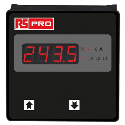 RS PRO Digital Voltmeter AC, LED Display 4-Digits ±0.5 + 1 Digit %