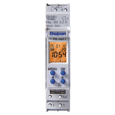 Theben Digital DIN Rail Time Switch 230 → 240 V ac, 1-Channel
