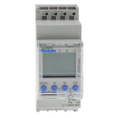 Theben Digital DIN Rail Time Switch 230 V ac, 2-Channel