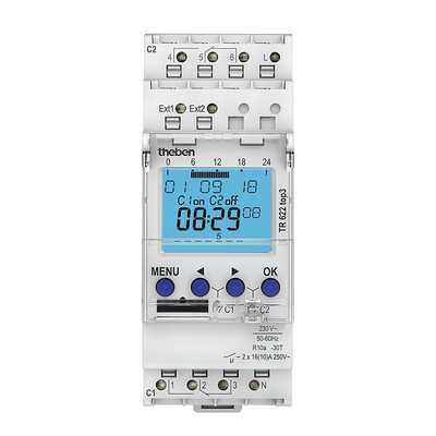 Theben Digital DIN Rail Time Switch 230 V ac, 2-Channel