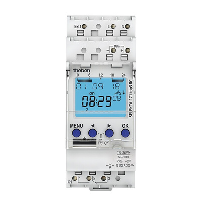 Theben Digital DIN Rail Time Switch 110 → 230 V ac, 1-Channel