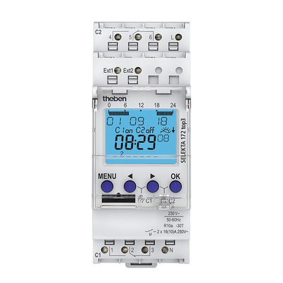 Theben Digital DIN Rail Time Switch 230 V ac, 1-Channel