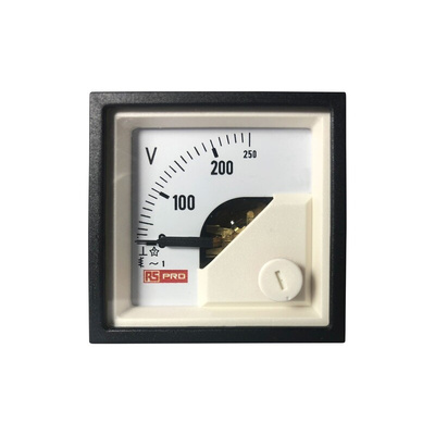 RS PRO Analogue Voltmeter AC, Analogue Display 0.01