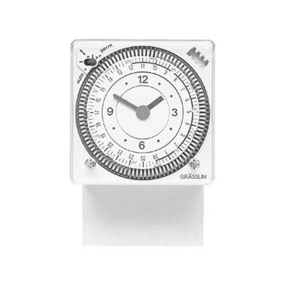 Grasslin Analogue DIN Rail Time Switch 230 V ac, 1-Channel