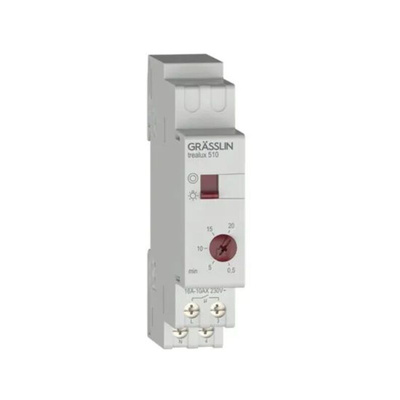 Grasslin Analogue DIN Rail Time Switch 230 V ac, 1-Channel