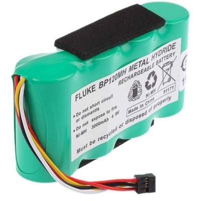 Fluke Oscilloscope Battery Pack BP120, For Use With 120 Series, 43 Series, 43B Series, Battery Chemistry NiMH