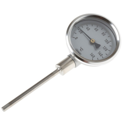 Jumo Immersion Dial Thermometer 0 → +160 °C, 608002/0001