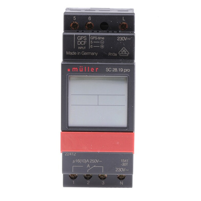 Muller Digital DIN Rail Time Switch 230 V ac, 1-Channel
