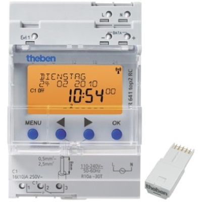Theben Digital DIN Rail Time Switch 110 → 240 V ac, 1-Channel