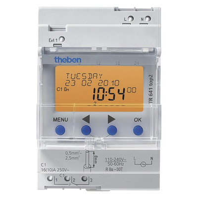 Theben Digital DIN Rail Time Switch 110 → 240 V ac, 1-Channel