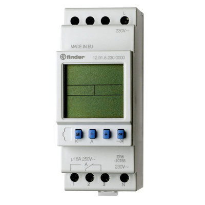 Finder Digital DIN Rail Time Switch 230 V ac, 1-Channel