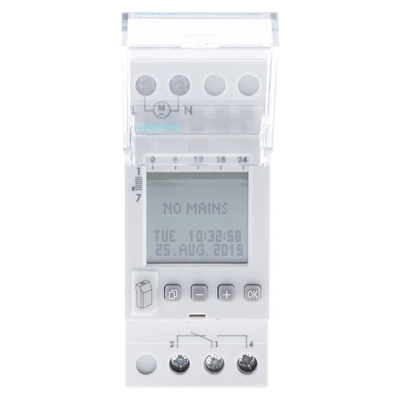 Siemens Digital DIN Rail Time Switch 230 V ac, 1-Channel