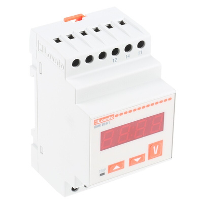 Lovato Digital Voltmeter AC, LED Display 4-Digits ±0.25 %