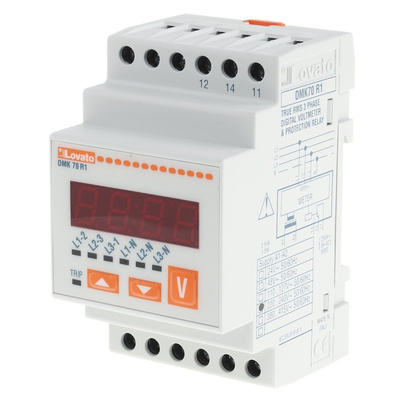 Lovato Digital Voltmeter AC, LED Display 4-Digits ±0.25 %