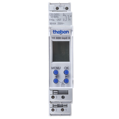 Theben Digital DIN Rail Time Switch 230 V ac, 1-Channel