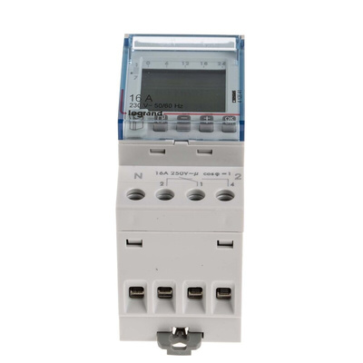 Legrand Digital DIN Rail Time Switch 230 V ac, 2-Channel