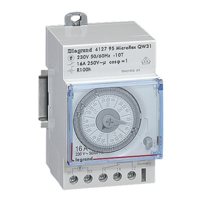 Legrand Analogue DIN Rail Time Switch 230 V ac, 3-Channel