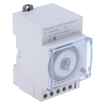 Legrand Analogue DIN Rail Time Switch 230 V ac, 3-Channel