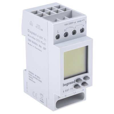 Legrand Digital DIN Rail Time Switch 230 V ac, 2-Channel