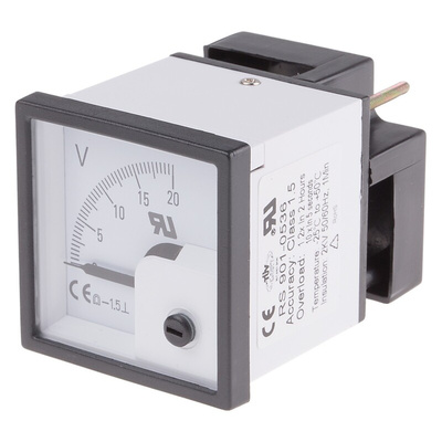 RS PRO Analogue Voltmeter DC 1.5 %, 46 x 46 mm