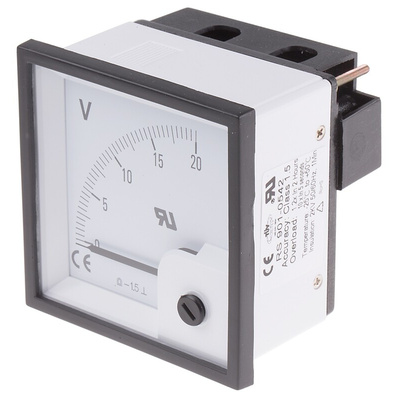 RS PRO Analogue Voltmeter DC ±1.5 %, 68 x 68 mm