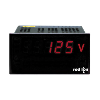 Red Lion PAXLH Series Digital Voltmeter AC, LED Display 3-Digits ±0.1 %