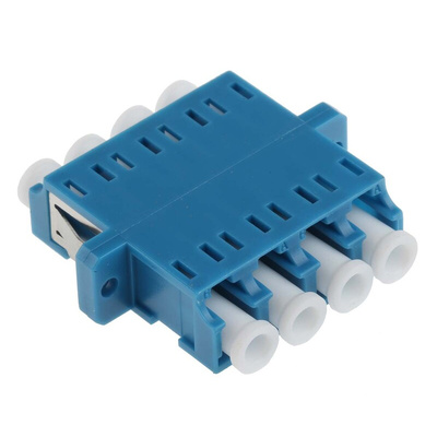 RS PRO LC to LC Single Mode Duplex Fibre Optic Adapter, 0.1dB Insertion Loss
