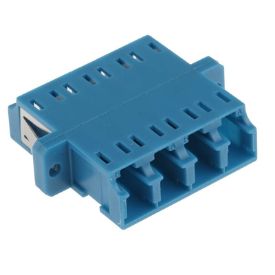 RS PRO LC to LC Single Mode Duplex Fibre Optic Adapter, 0.1dB Insertion Loss