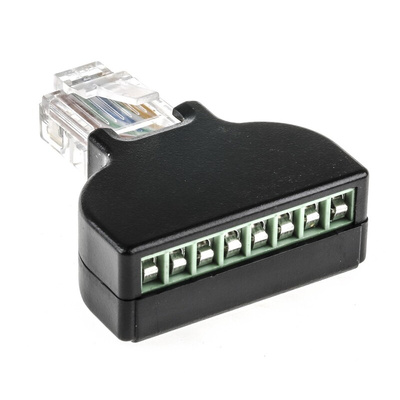 RS PRO 8-Port RJ45, Terminal Block Adapter