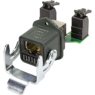 Harting RJ45 Hybrid Series Female RJ45 Connector, Panel Mount, Cat6