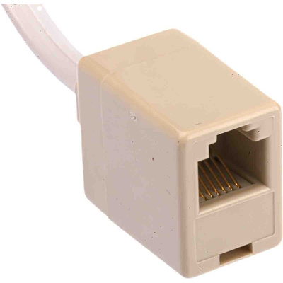 RS PRO Single-Port RJ11 Female, RJ11 Male Extender, Cat3