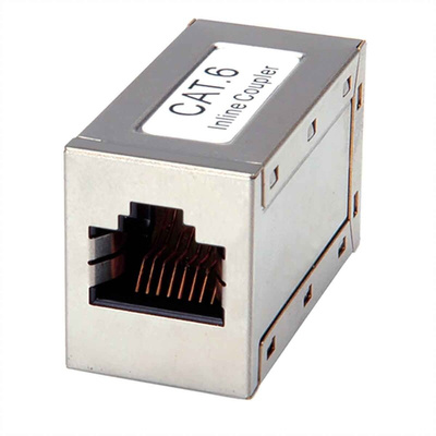 Roline 2-Port RJ45 Modular Coupler, Cat6, STP