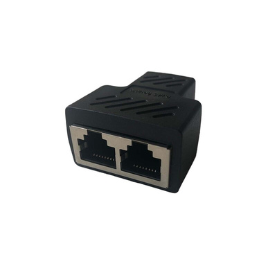 RS PRO 2-Port RJ45 Female 2 Way Splitter Adapter, Shielded