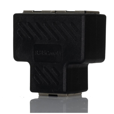 RS PRO 2-Port RJ45 Female 3 Way Splitter Adapter, Shielded