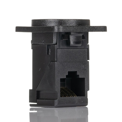 RS PRO Single-Port RJ45 Female Feedthrough Ethernet Connector, Cat6, Unshielded