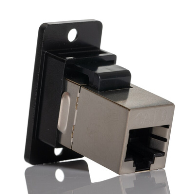 RS PRO Single-Port RJ45 Female Feedthrough Ethernet Connector, Cat6, Shielded