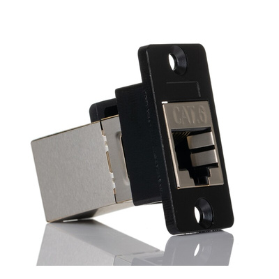 RS PRO Single-Port RJ45 Female Feedthrough Ethernet Connector, Cat6, Shielded