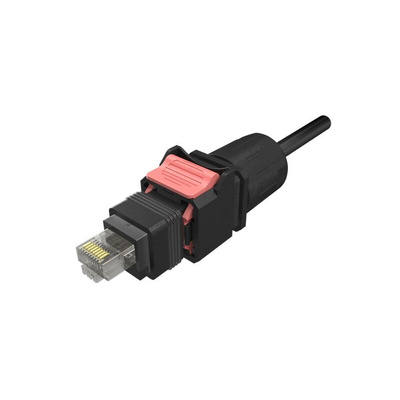 Amphenol Communications Solutions NDH Series Plug Ethernet Connector, Push-Pull, Cat5e