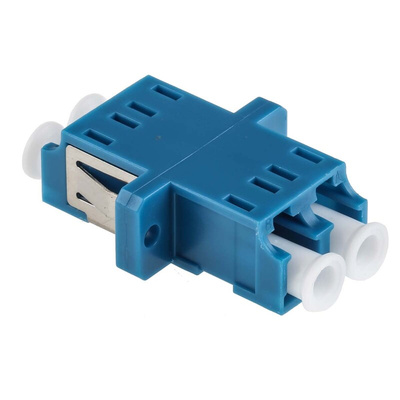RS PRO LC to LC Single Mode Duplex Fibre Optic Adapter, 0.1dB Insertion Loss