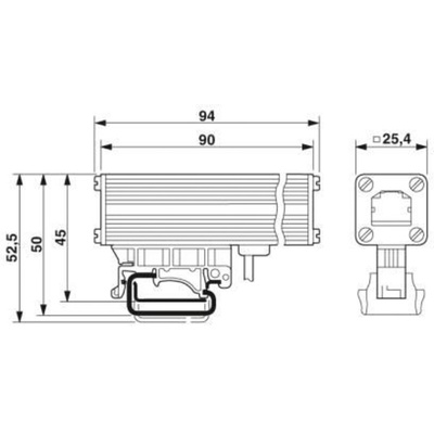 Phoenix Contact D-LAN-CAT.5E-U Series RJ45 Female Adapter, Cat5e