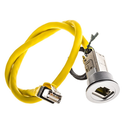 HARTING Single-Port RJ45 Plug/RJ45 Socket Coupler, Cat6, Shielded
