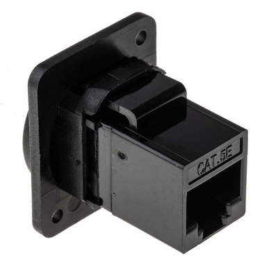 RS PRO Single-Port RJ45 Feedthrough Connector, Cat5e, UTP