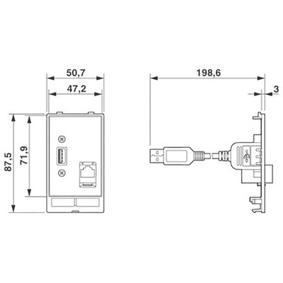 Phoenix Contact VS-SI-FP-2RJ-MOD Series 2 x RJ Modular System Front Plate