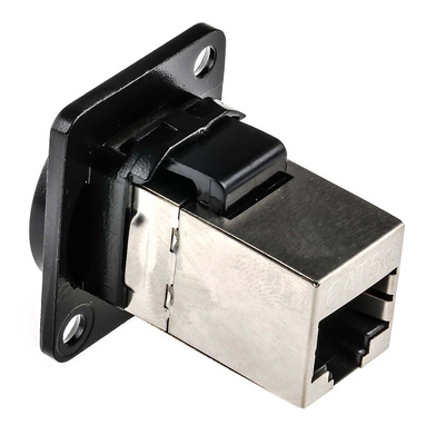 RS PRO 2-Port RJ45 Feedthrough Connector, Cat5e, FTP