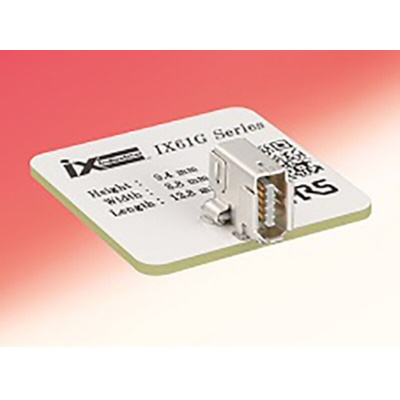 Hirose, IX Surface Mount Right Angle Mini I/O Connector Female, 10 Way, Shielded