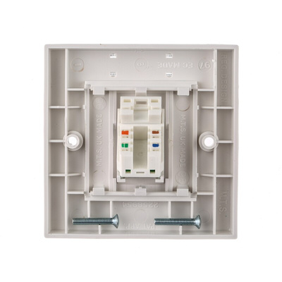 RS PRO Angled Cat5e 1 Way RJ45 Face Plate,With STP Shield Type