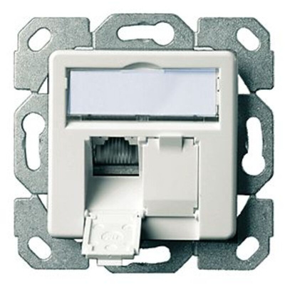 Telegartner Telegartner Data Series, Angled Cat6a 2 Way RJ11, RJ12, RJ45 Outlet,With Shielded Shield Type